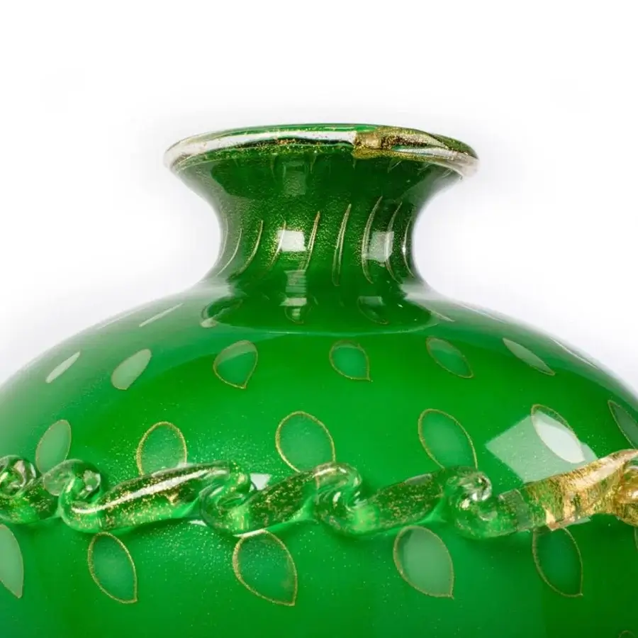 1295 Murano Venezia Table Lamp - Emerald Green & 24k Gold Leaf #7