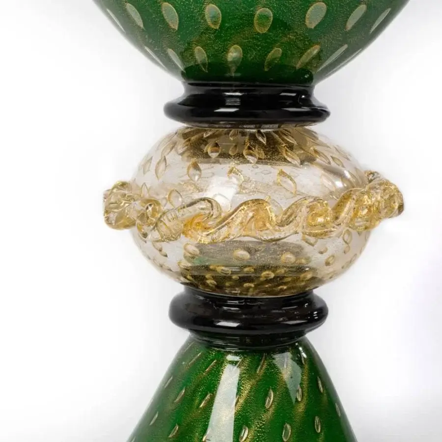 1295 Murano Venezia Table Lamp - Emerald Green & 24k Gold Leaf #11