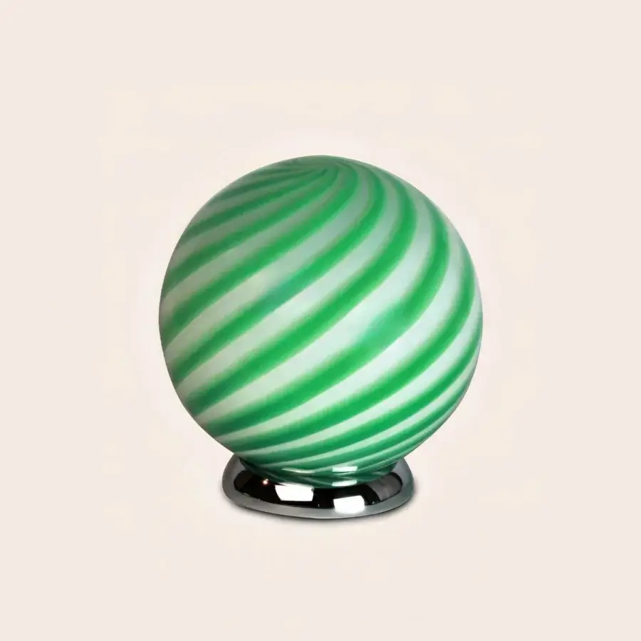 1295 Murano Candy Table Lamp - Green Mint #1
