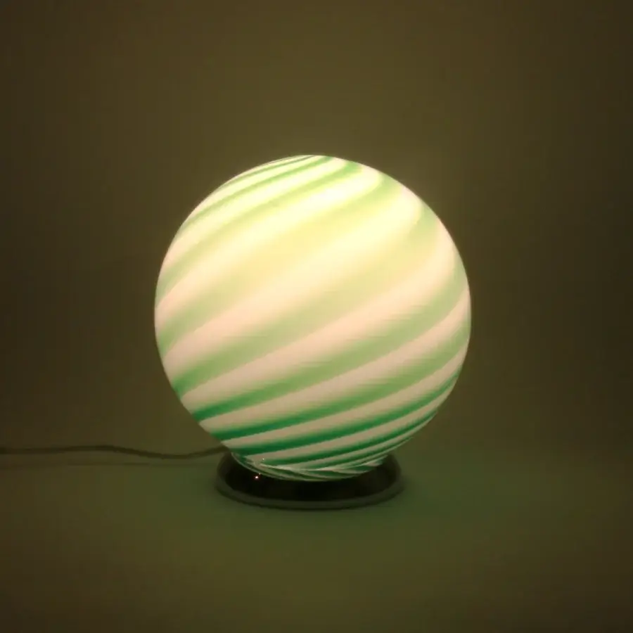 1295 Murano Candy Table Lamp - Green Mint #2
