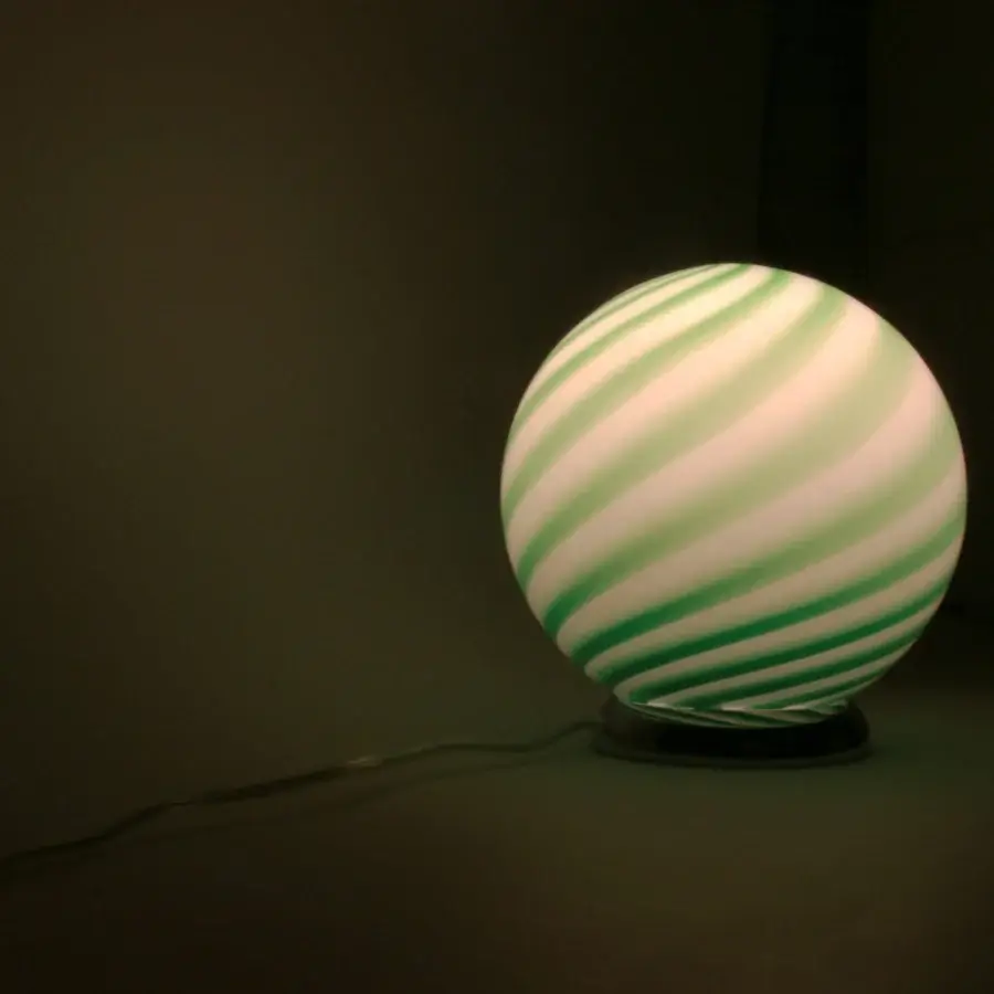 1295 Murano Candy Table Lamp - Green Mint #3