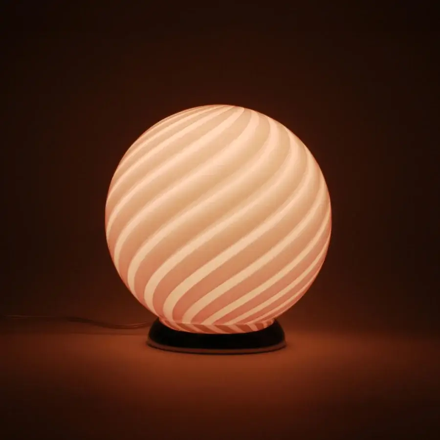 1295 Murano Candy Table Lamp - Pink #2