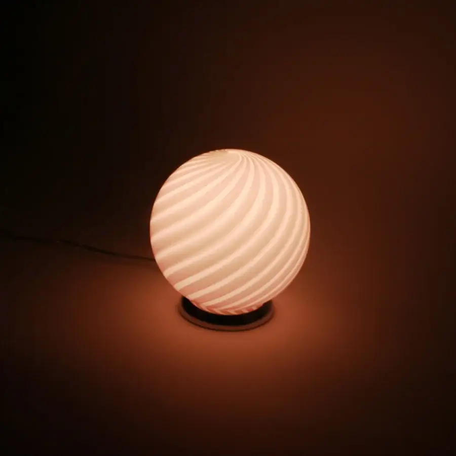 1295 Murano Candy Table Lamp - Pink #3