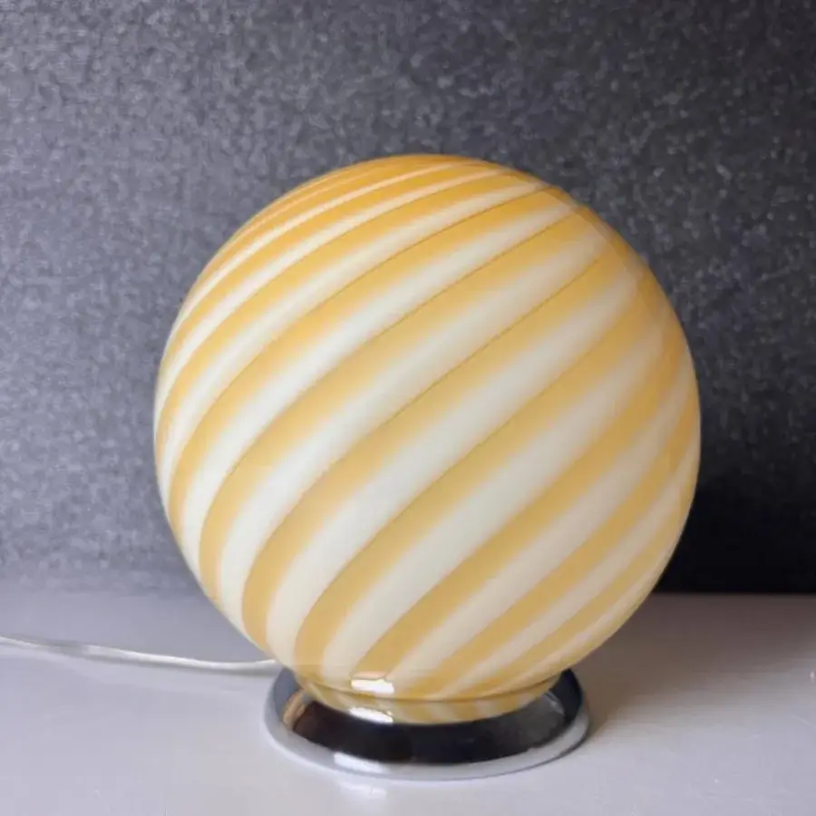 1295 Murano Candy Table Lamp - Butter #8