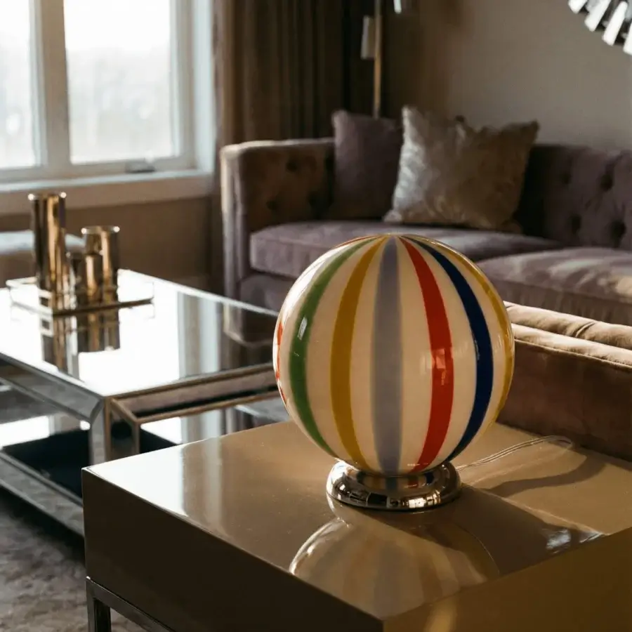 1295 Murano Candy Table Lamp - Arlecchino #7