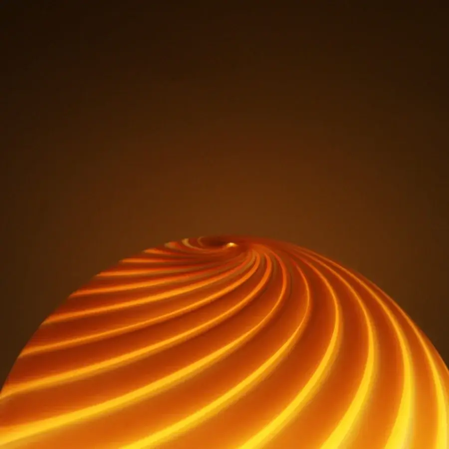 1295 Murano Candy Table Lamp - Honey Yellow #5