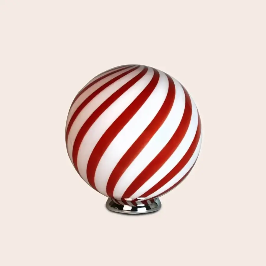 1295 Murano Candy Table Lamp - Wild Cherry #1