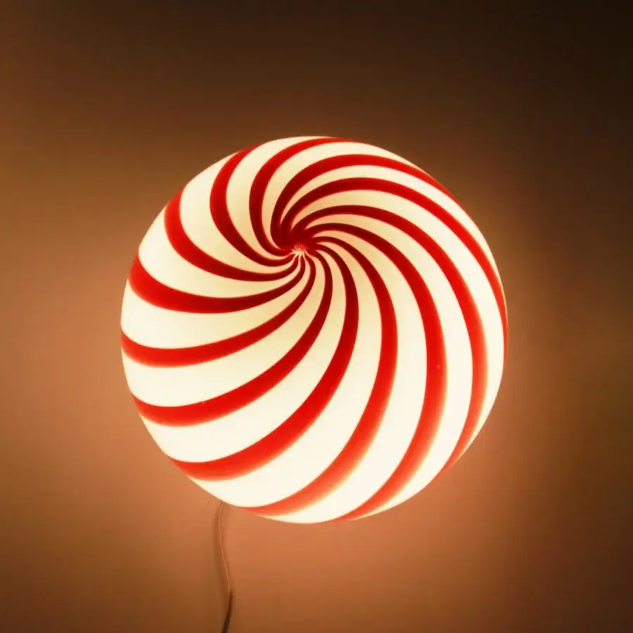 1295 Murano Candy Table Lamp - Wild Cherry #4