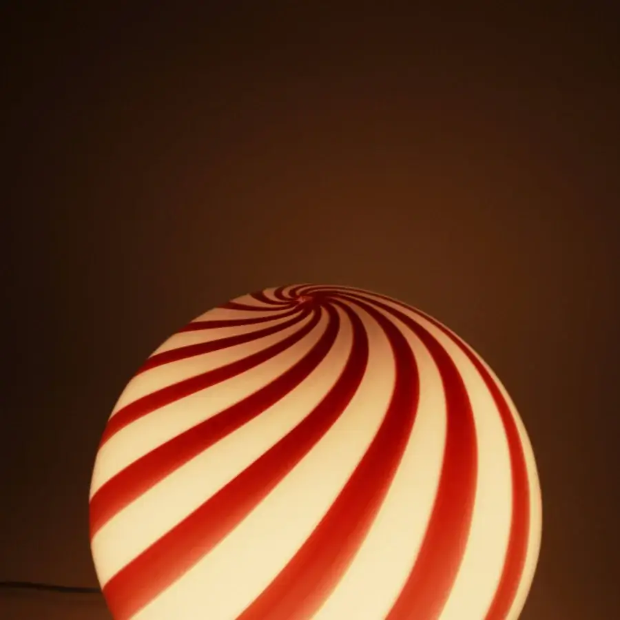 1295 Murano Candy Table Lamp - Wild Cherry #5
