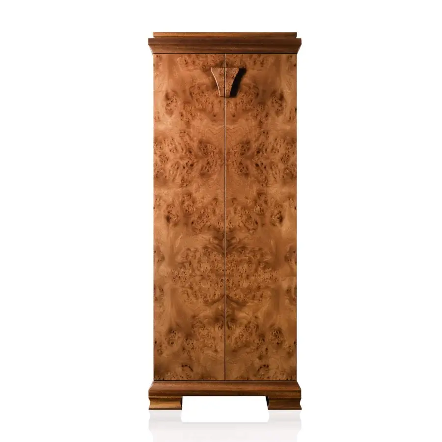 Exquisite Agresti Gioia Classico armoire crafted from briar wood with matte finish