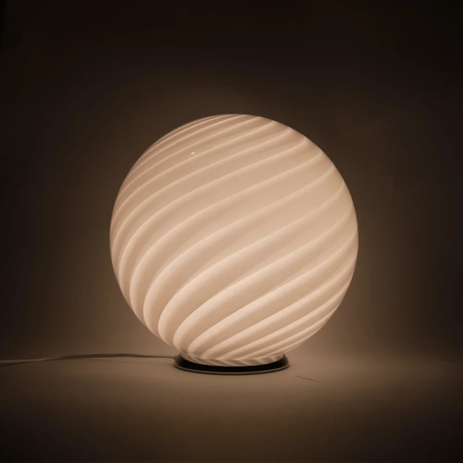 1295 Murano Candy Table Lamp - Peach #2