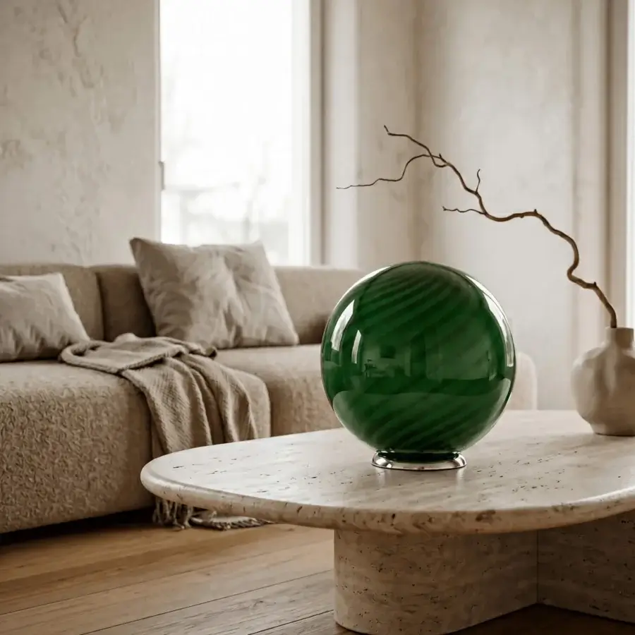 1295 Murano Candy Table Lamp - Forest #7