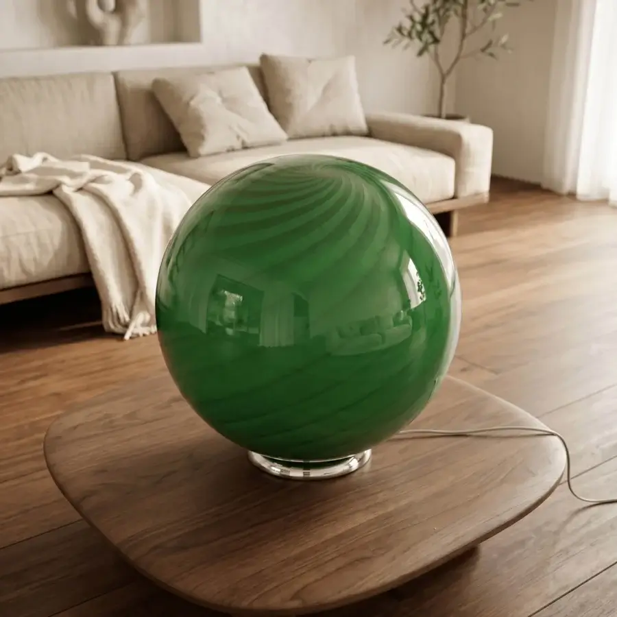 1295 Murano Candy Table Lamp - Forest #8