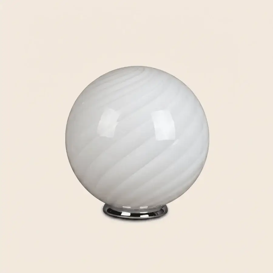 1295 Murano Candy Table Lamp - White #1