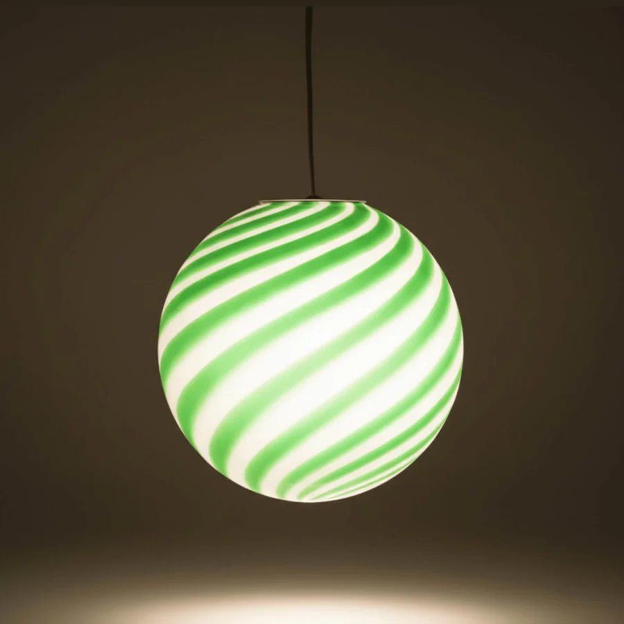 1295 Murano Candy Suspension Lamp - Green Mint #2