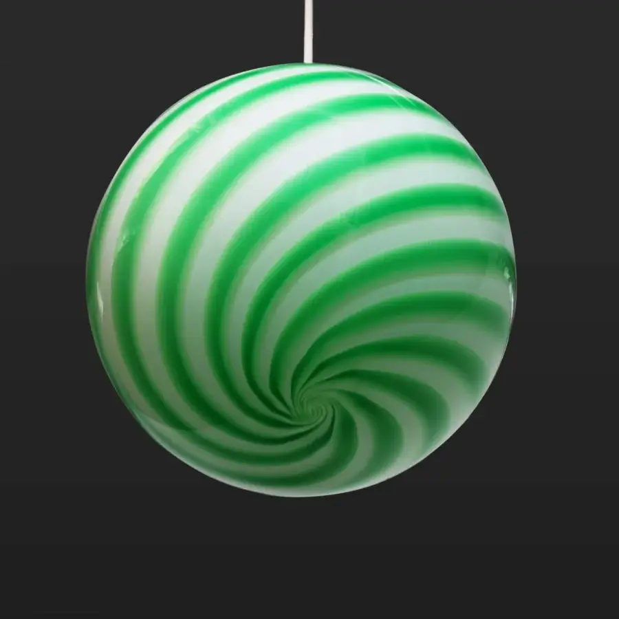 1295 Murano Candy Suspension Lamp - Green Mint #3