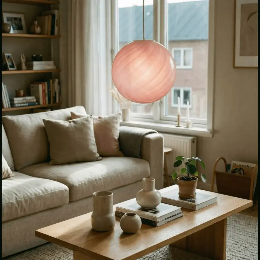 1295 Murano Candy Suspension Lamp - Pink #10