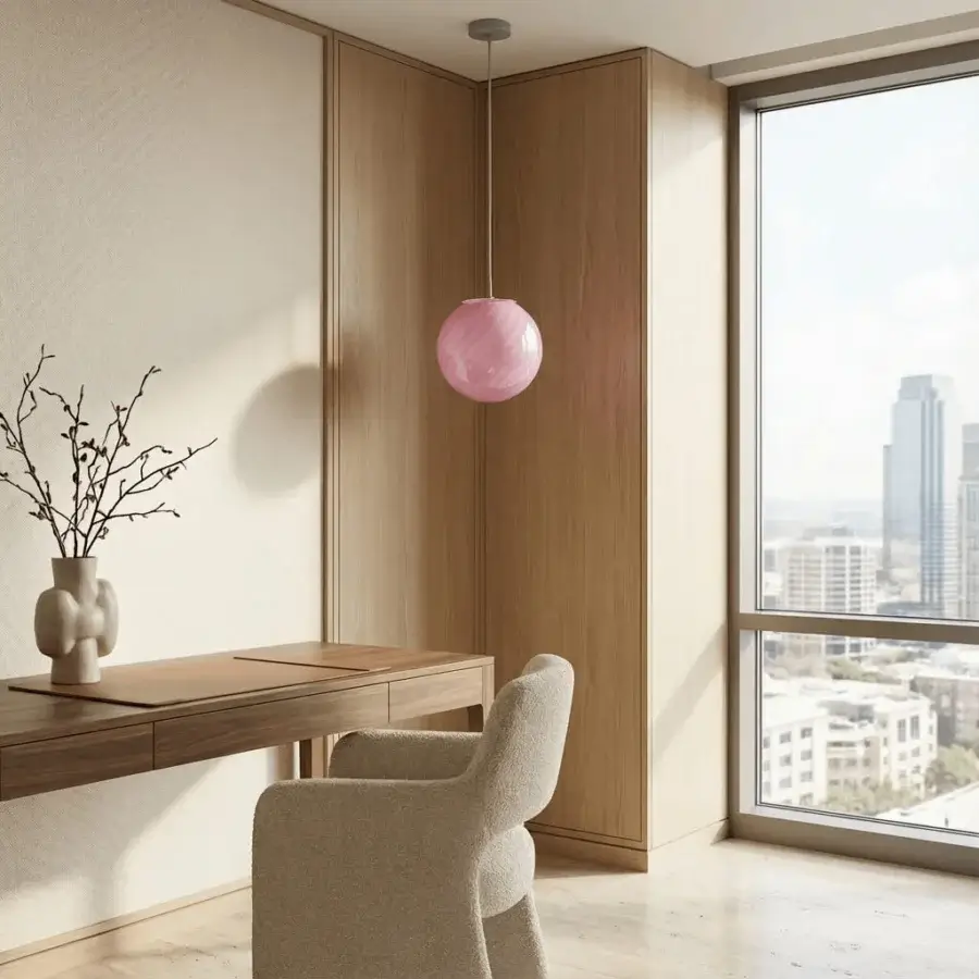 1295 Murano Candy Suspension Lamp - Pink #12