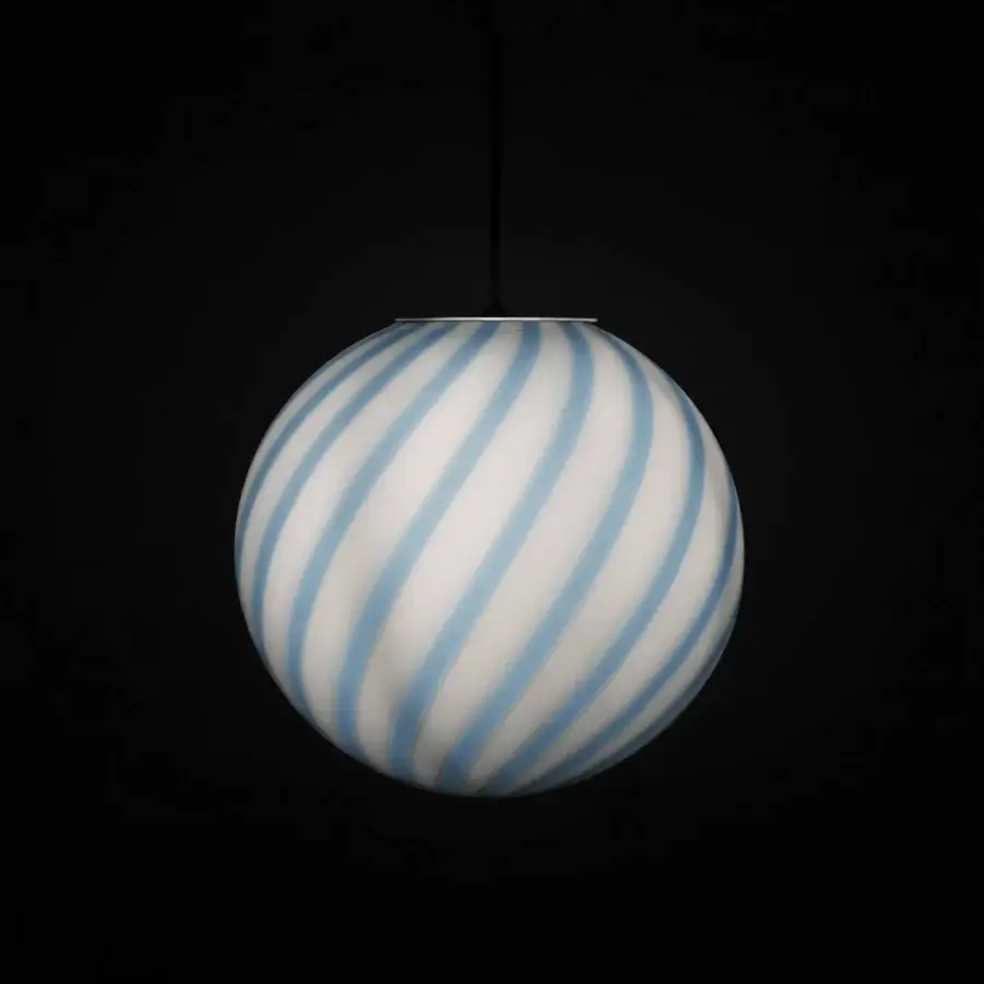 1295 Murano Candy Suspension Lamp - Blueberry #2