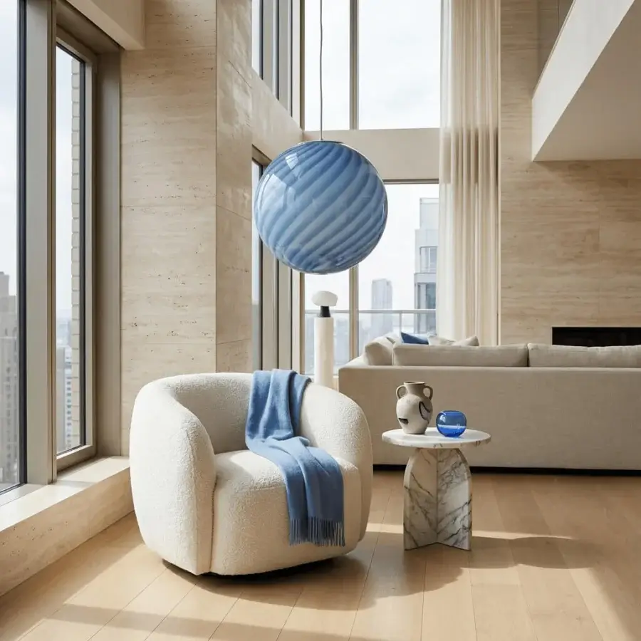 1295 Murano Candy Suspension Lamp - Blueberry #7