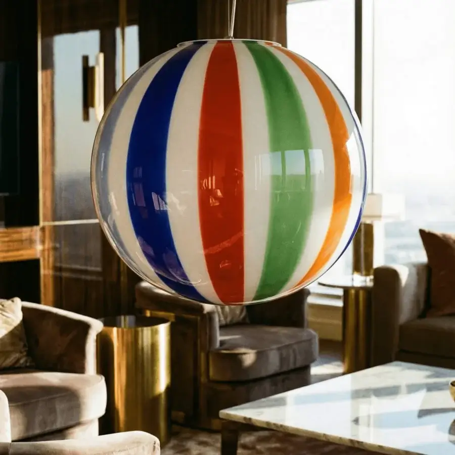 1295 Murano Candy Suspension Lamp - Arlecchino #5