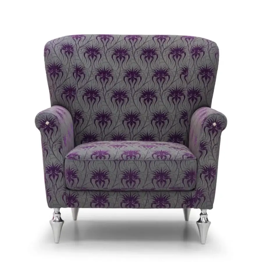JR Home by John Richmond PURPLE ORCHID RAIN Lounge Chair #2