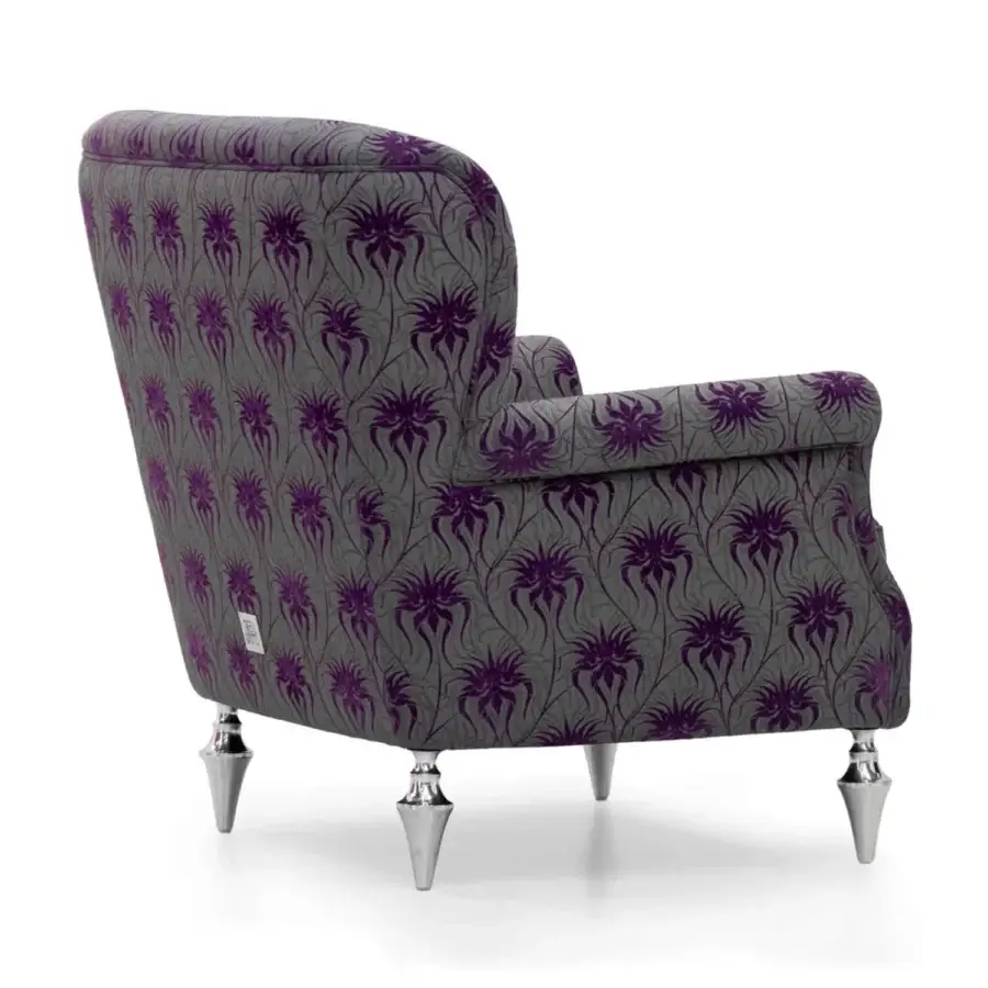 JR Home by John Richmond PURPLE ORCHID RAIN Lounge Chair #3