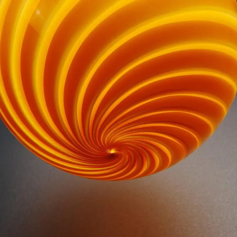 1295 Murano Candy Suspension Lamp - Honey Yellow #4
