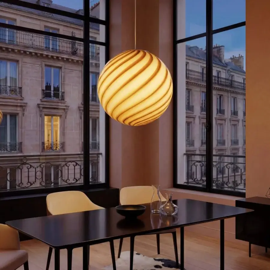1295 Murano Candy Suspension Lamp - Honey Yellow #8