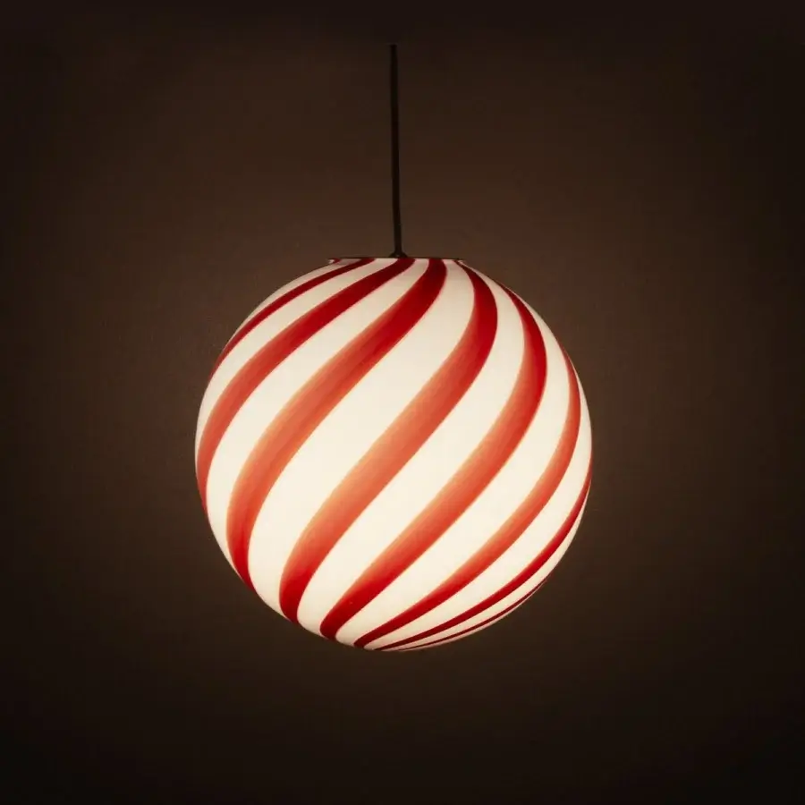 1295 Murano Candy Suspension Lamp - Wild Cherry #2