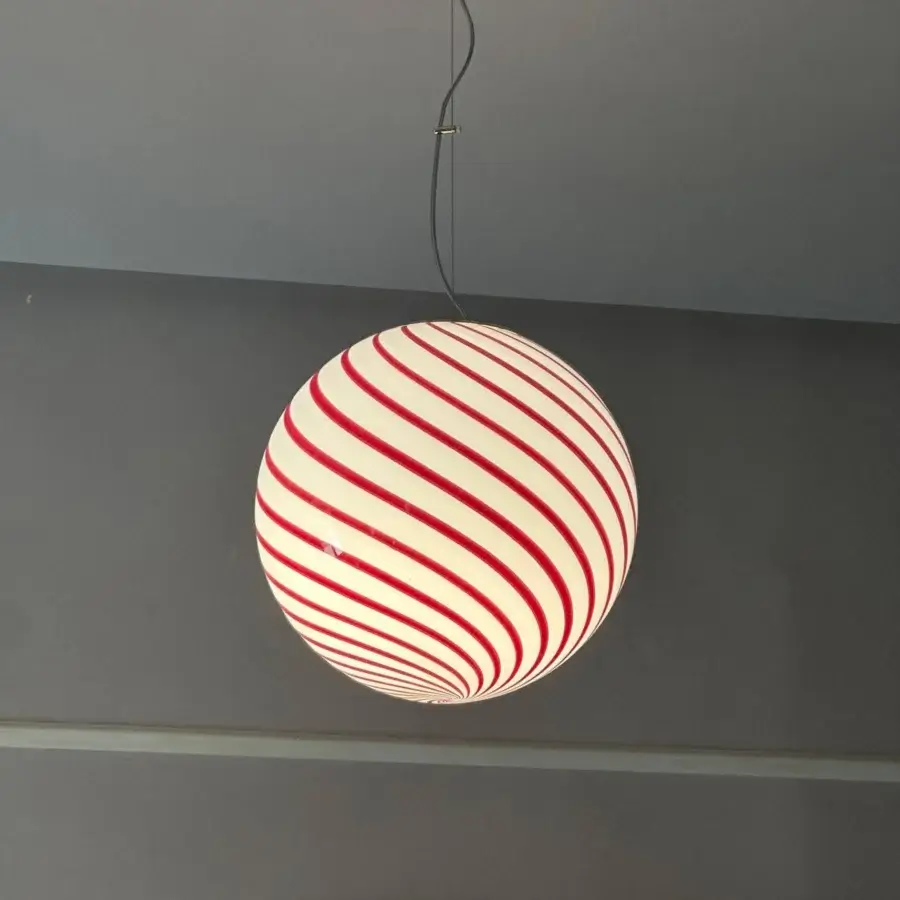 1295 Murano Candy Suspension Lamp - Wild Cherry #12