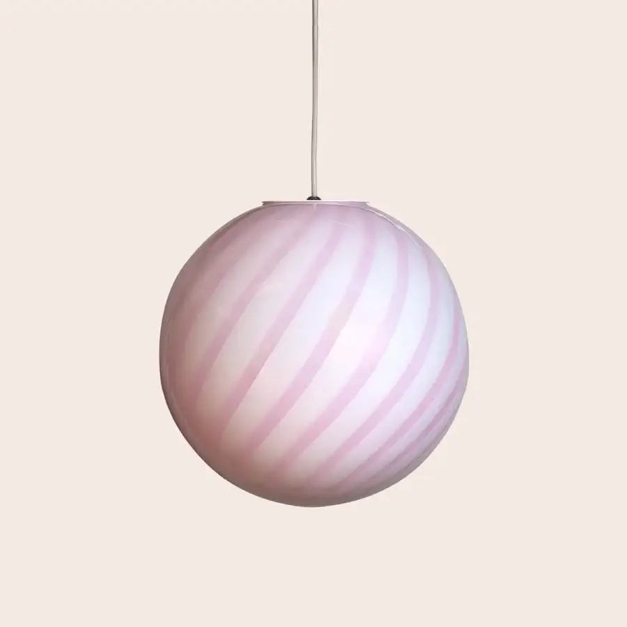 1295 Murano Candy Suspension Lamp - Marshmallow Pink #1