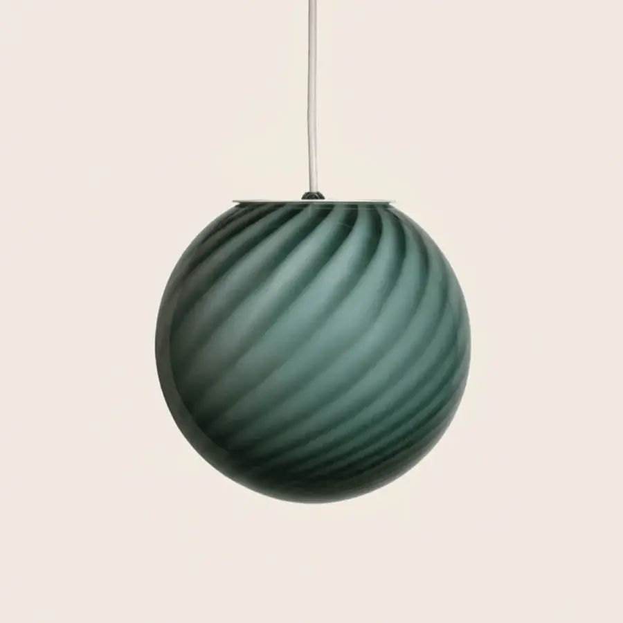 1295 Murano Candy Suspension Lamp - Sage Green #1