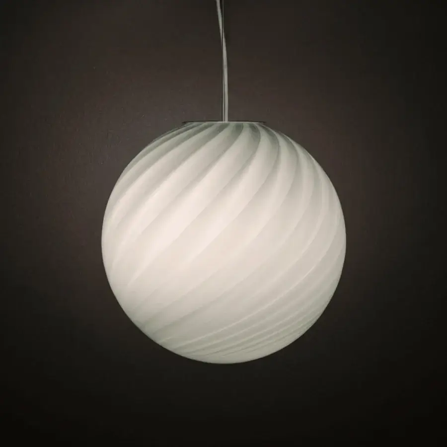 1295 Murano Candy Suspension Lamp - Sage Green #5