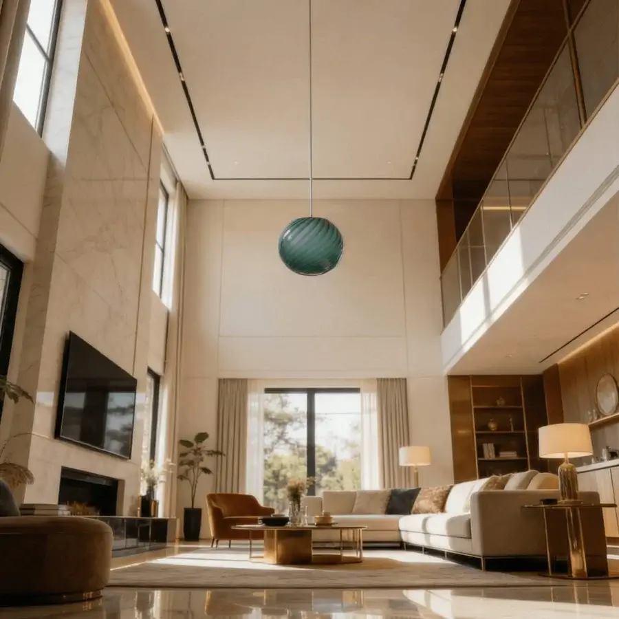 1295 Murano Candy Suspension Lamp - Sage Green #10