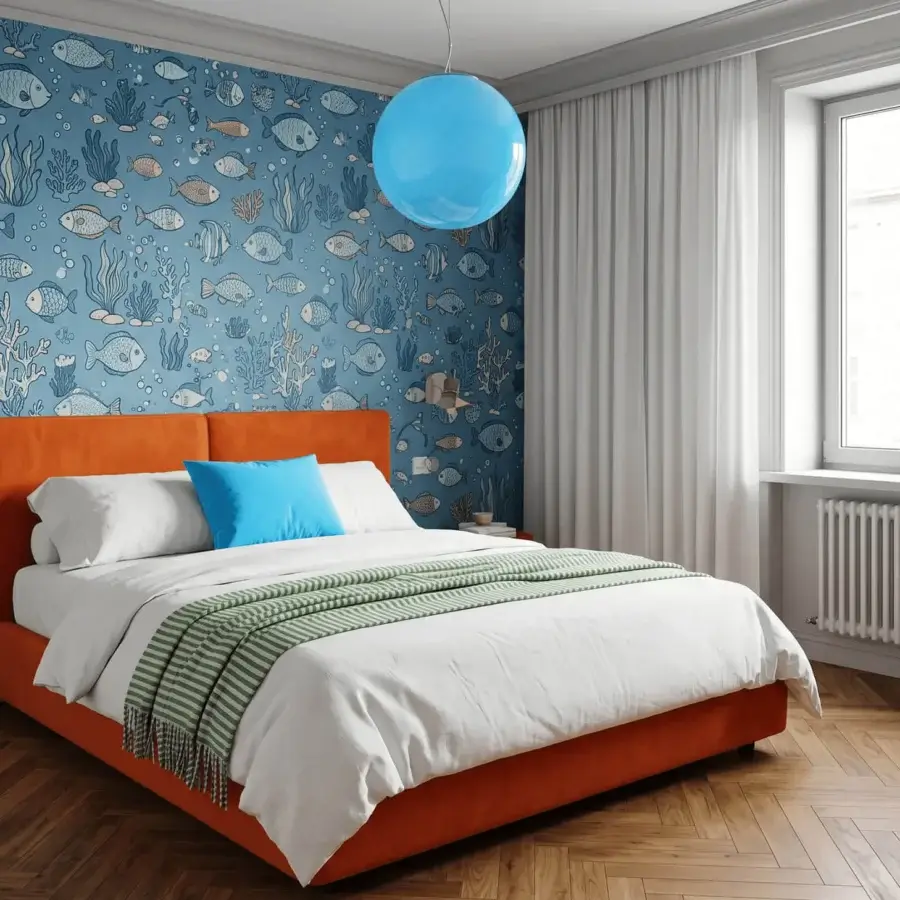 1295 Murano Candy Suspension Lamp - Soft Azure #4