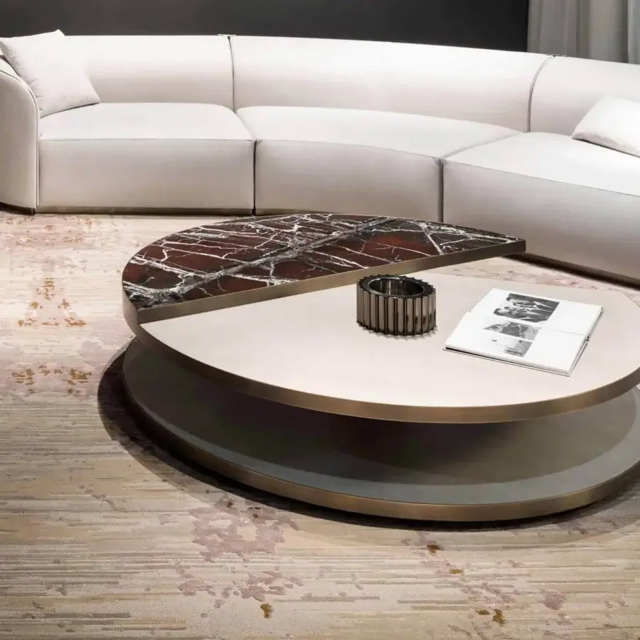 Exclusive Rugiano Abstraction rug crafted from refined wool and viscose with light beige and cream base plus abstract floral patterns in tan and gold tones