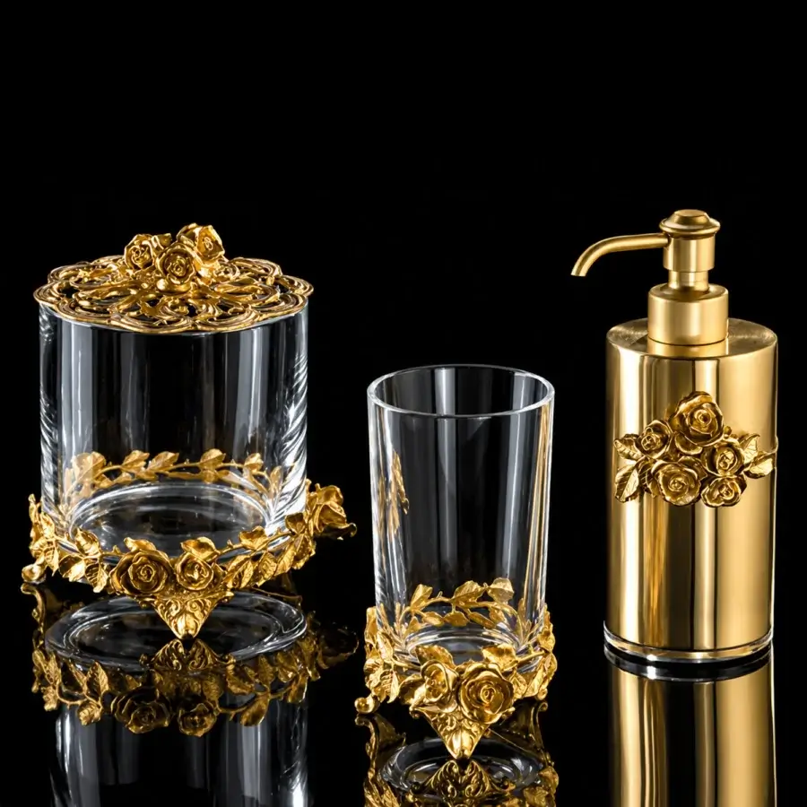Selezioni Domus Rose Bathroom Item Set #1