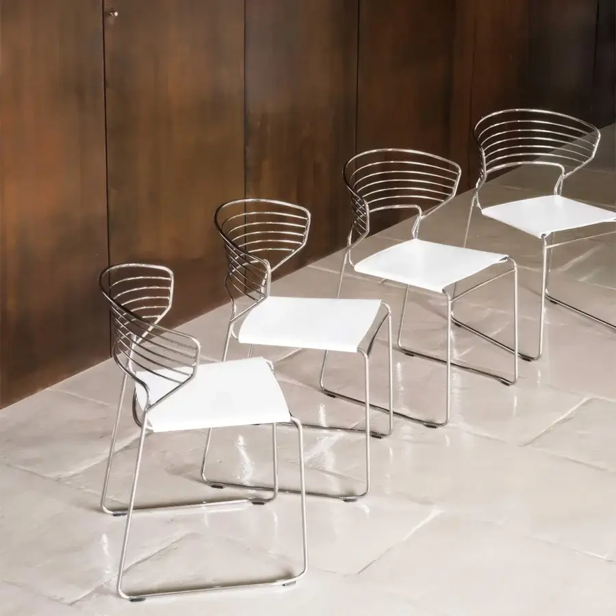 Desalto Koki Wire Leather Chair #3