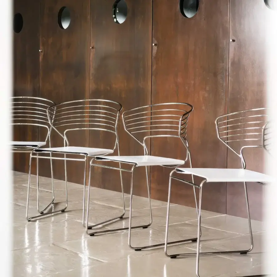 Desalto Koki Wire Leather Chair #5