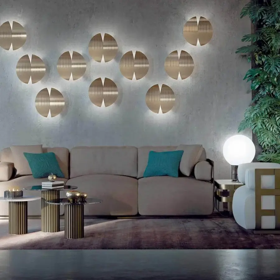 Exclusive Rugiano Dafne lounge chair with intertwining bronze-painted aluminum and comfortable white textile cushions