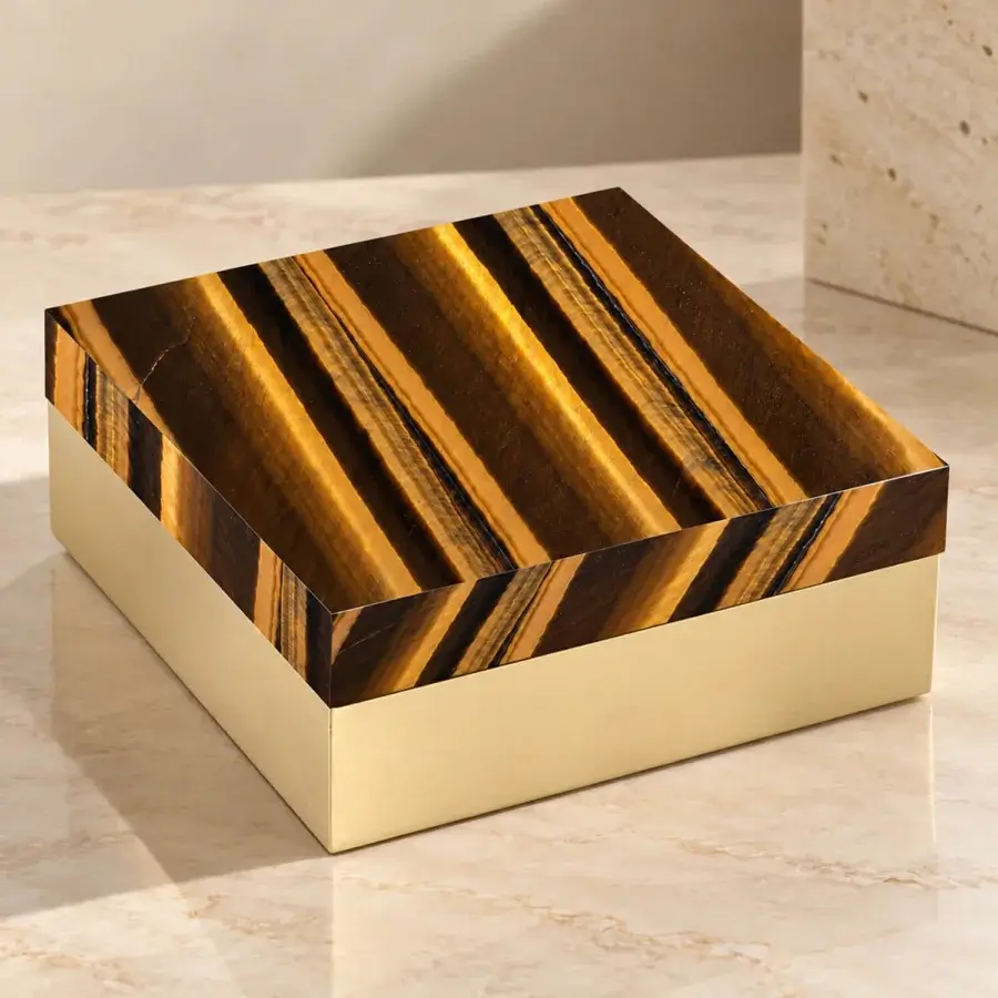 Selezioni Domus Occhio di Tigre Decorative Box #1
