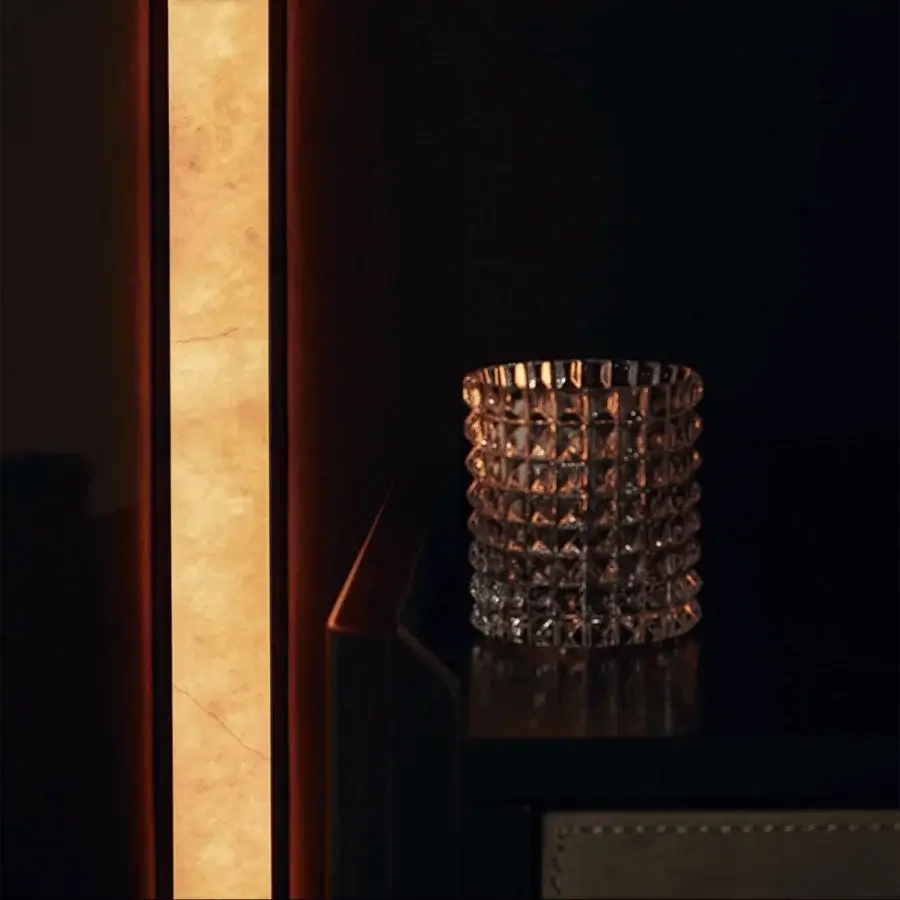 Sophisticated JR Home by John Richmond Nora tumbler in mouth-blown lead crystal with clear finish