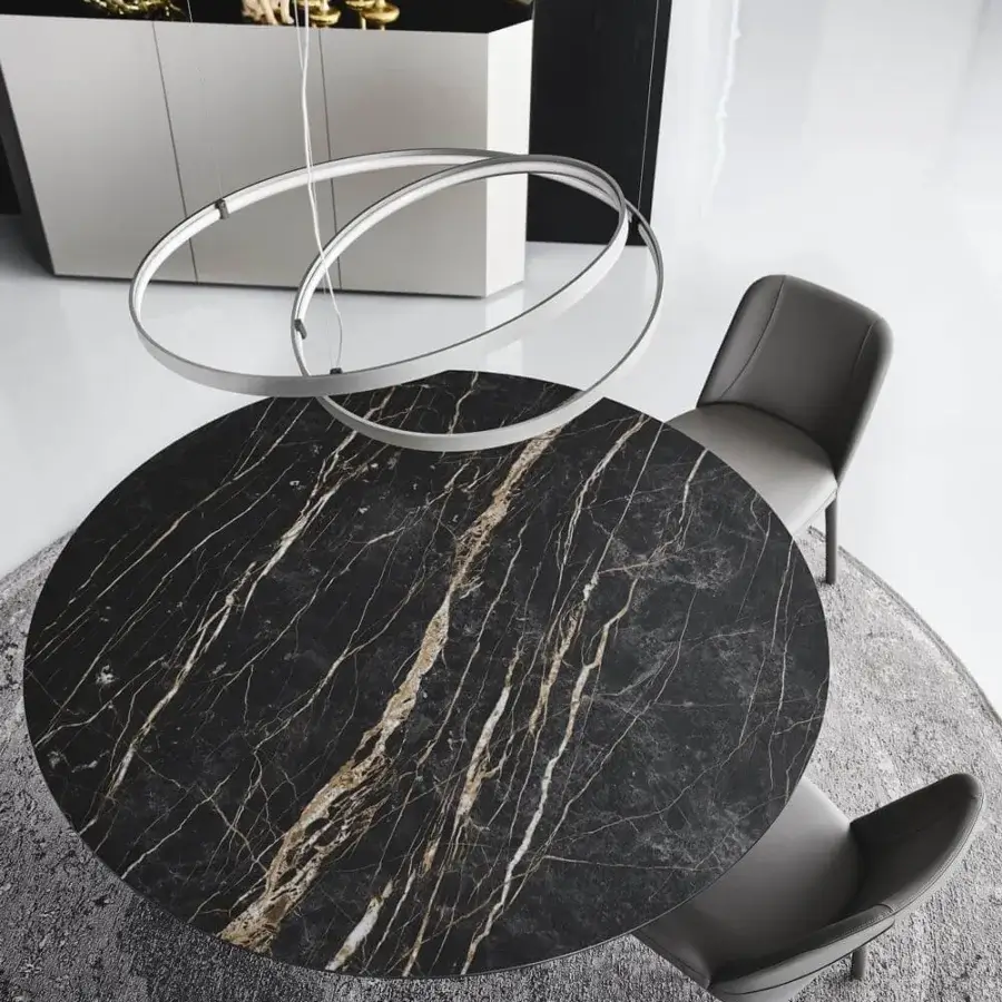 Superior Cattelan Italia Heaven suspension lamp with interconnected rings crafted in titanium embossed lacquered structure