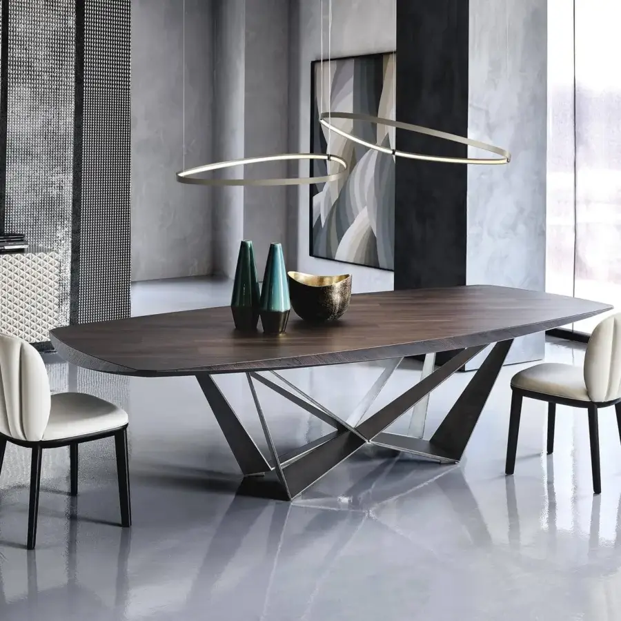 Superior Cattelan Italia Chrishell chair with open pore matt black ashwood base and bright white quilted upholstery