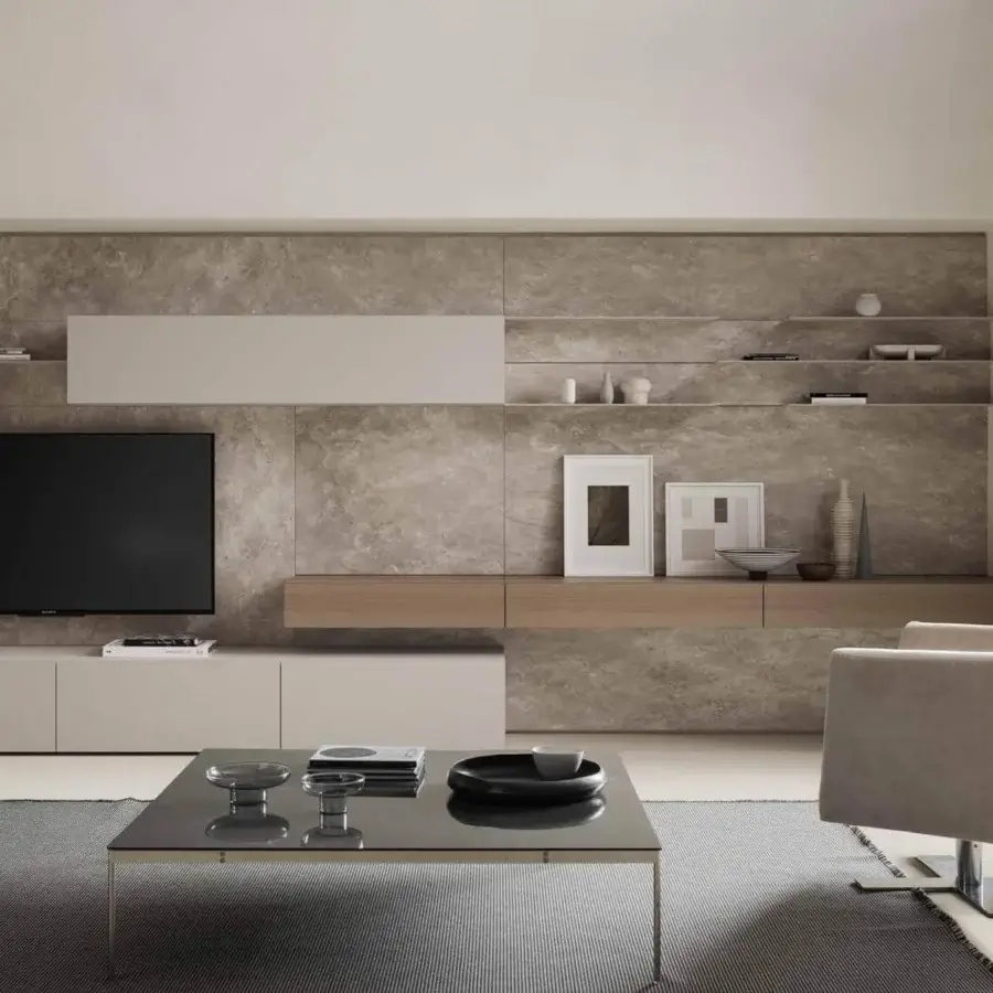 Elegant Presotto Darwin coffee table with back lacquered satin glass top and sleek chrome metal base