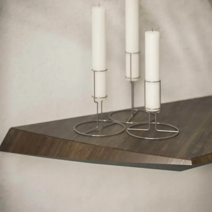 Distinguished Cattelan Italia Varenne console with a dark brown wooden top and sleek metal base crafted with shaped edges
