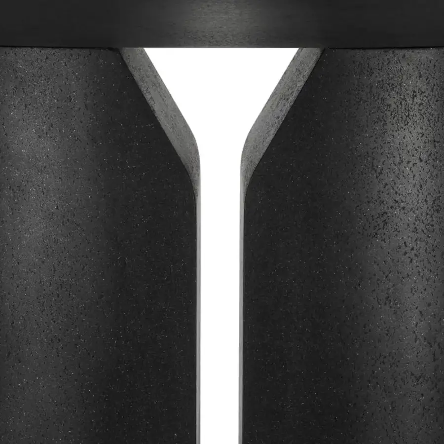 Elegant MDF Italia NVL table with reconstructed black Ebony marble and tapered pillar supports