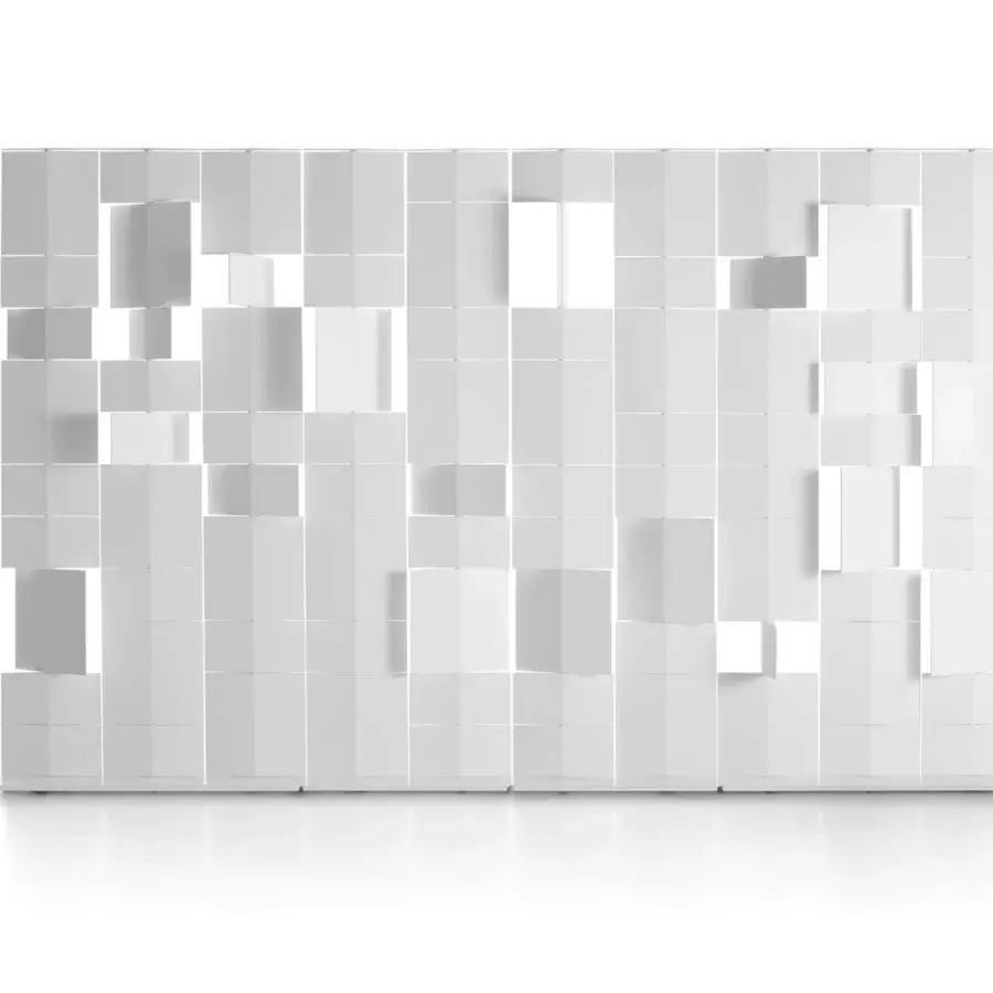 Distinguished MDF Italia Divide It room divider crafted with matte white integral polyurethane and powder-coated aluminum structure