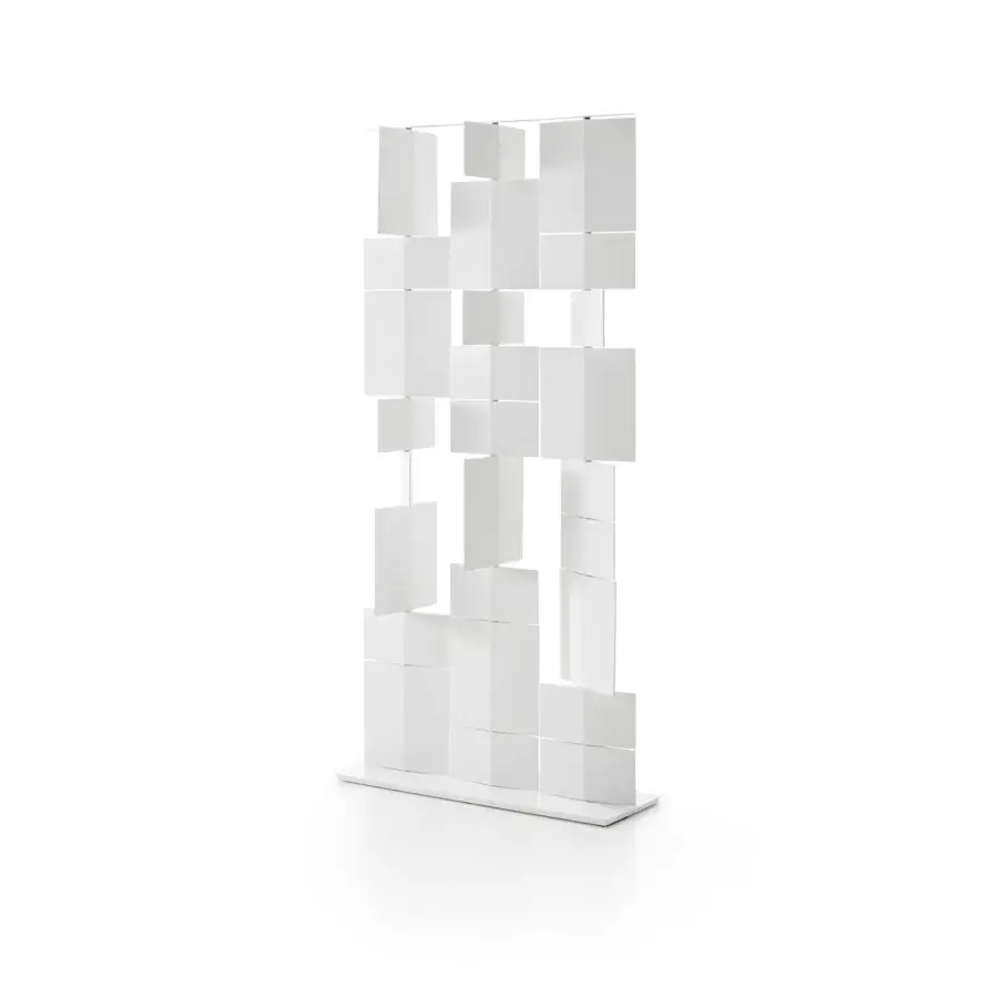 Distinguished MDF Italia Divide It room divider built with rotating rectangular panels of polyurethane and a glossy painted finish